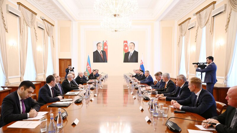 Əli Əsədov Slovakiya Prezidenti Peter Pelleqrini ilə görüşüb