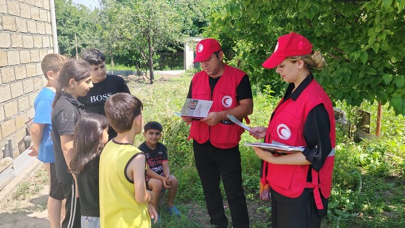Ağdamın Baharlı qəsəbəsində mina təhlükəsinə dair maarifləndirmə sessiyası keçirilib