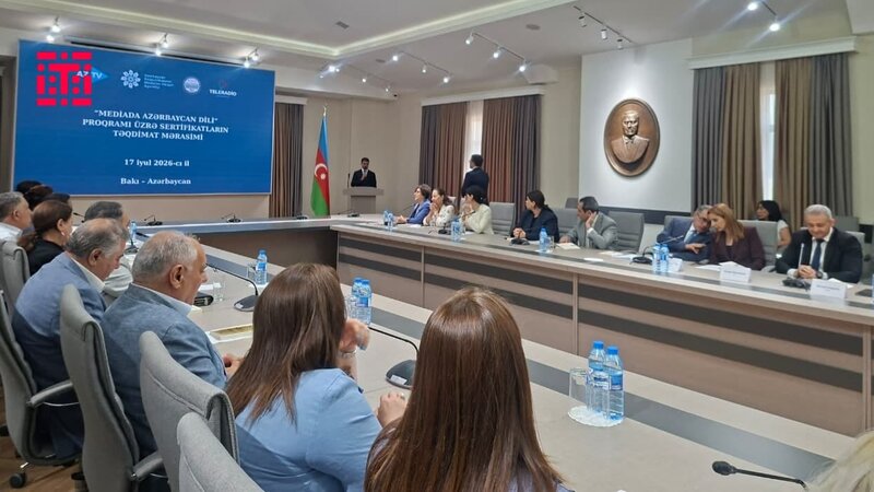 "Mediada Azərbaycan dili" proqramı üzrə sertifikatlar təqdim edildi -