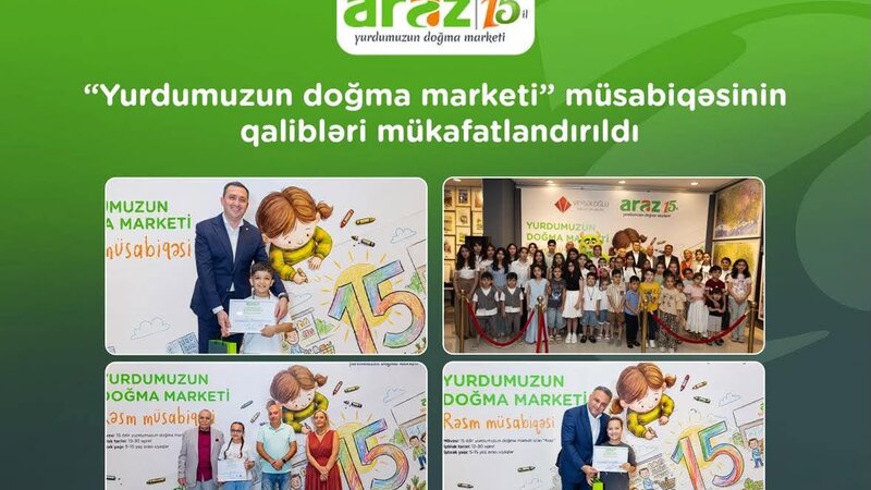 “Araz”ın 15 illiyinə həsr olunan rəsm müsabiqəsinin qalibləri mükafatlandırıldı