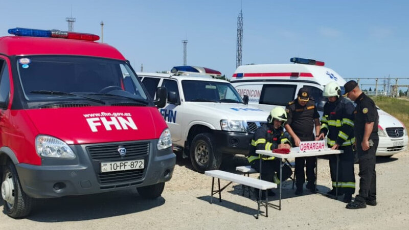 FHN-in Dövlət Yanğından Mühafizə Xidməti yanğın-taktiki təlim keçirdi