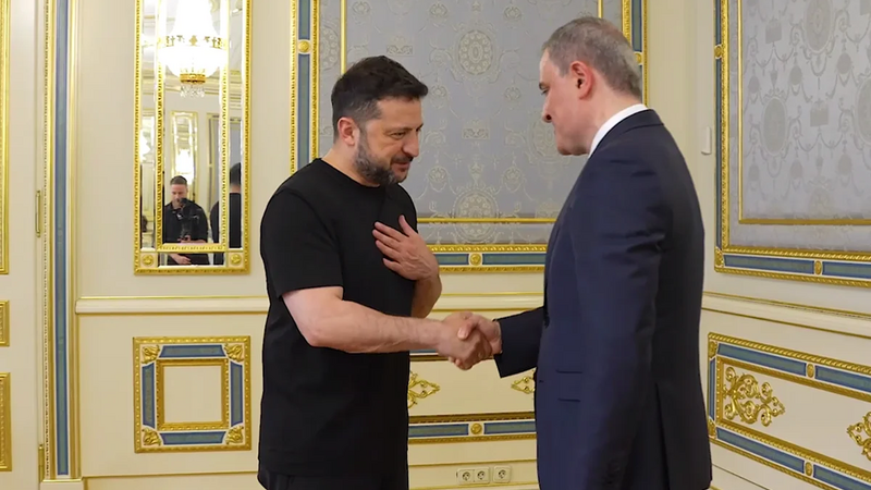 Zelenski Azərbaycanın xarici işlər naziri Ceyhun Bayramovla görüşüb