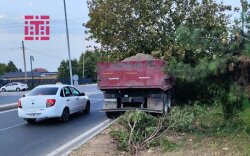 Gəncə-Kəlbəcər yolunda "Kamaz" ağaca çırpıldı