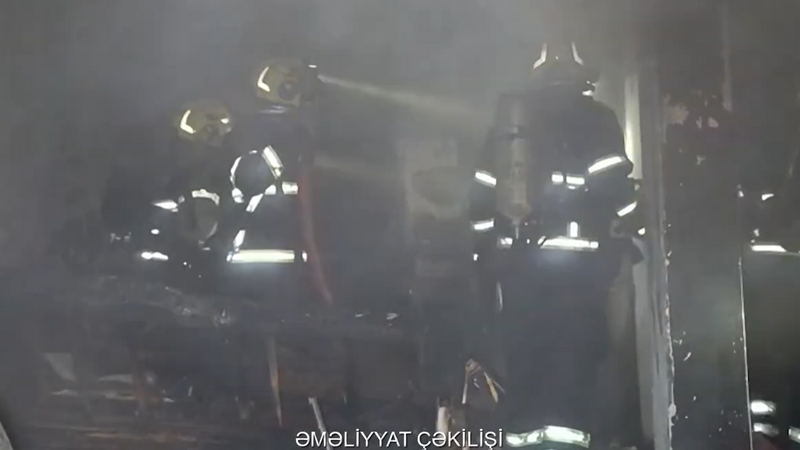 Babək prospektində obyektdə yanğın oldu -