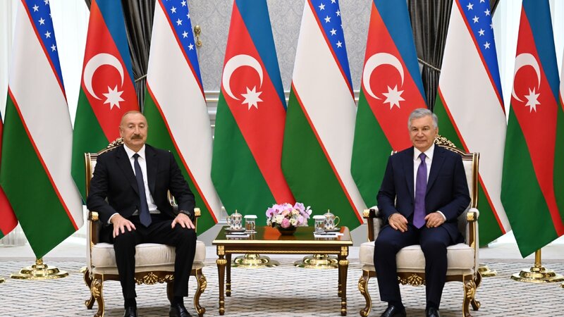 Daşkənddə Azərbaycan Prezidenti İlham Əliyevin Özbəkistan Prezidenti ilə təkbətək görüşü oldu