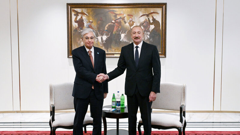 İlham Əliyevin Bişkekdə Qazaxıstan Prezidenti ilə görüşü keçirilib -