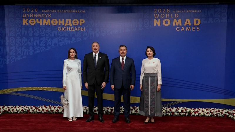 İlham Əliyev və Mehriban Əliyeva Bişkekdə 6-cı Dünya Köçəri Oyunlarının açılış mərasimində iştirak edir -