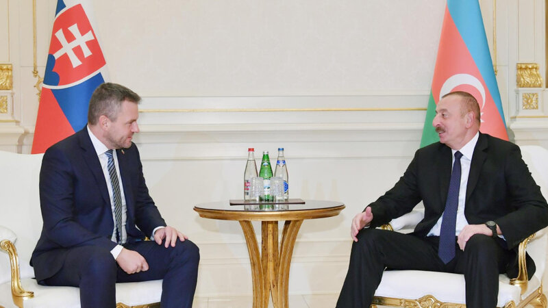 Azərbaycan Prezidenti azad edilmiş ərazilərimizin bərpasında Slovakiyanın iştirakını yüksək qiymətləndirib