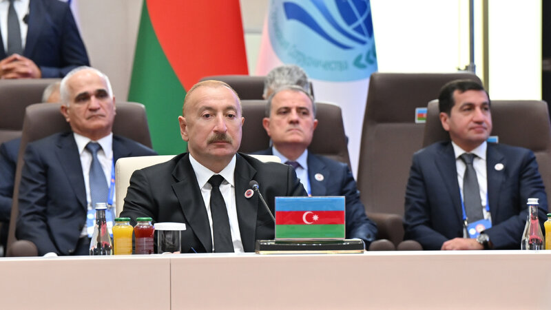 Prezident İlham Əliyev “ŞƏT plyus” formatında görüşdə çıxış edib -