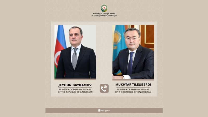 Azərbaycan və Qazaxıstan XİN rəhbərləri telefonla danışıb