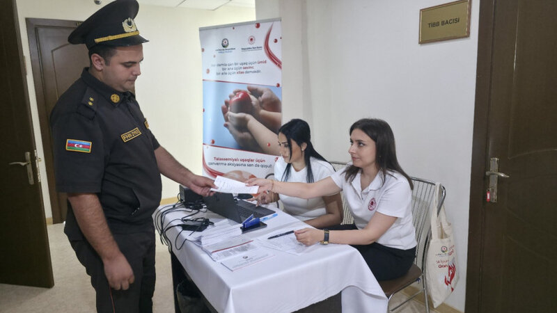 Fövqəladə Hallar Nazirliyində qanvermə aksiyası keçirilib -