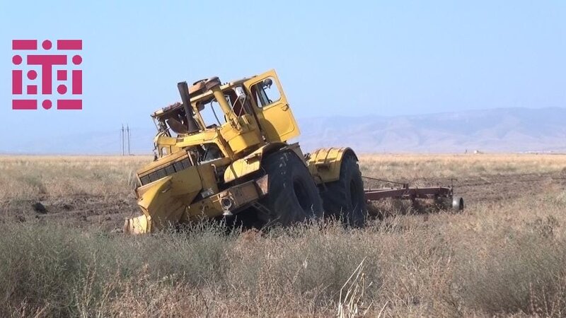 Ağdamda traktor minaya düşüb - YENİLƏNDİ