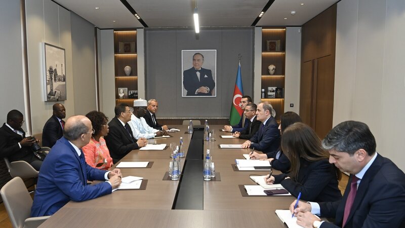 Ceyhun Bayramov Pan-Afrika Parlamentinin prezidenti ilə görüşüb