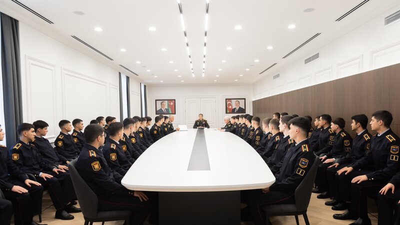 Vilayət Eyvazov xarici dövlətlərin Polis Akademiyalarına ezam olunan polis kursantlarını qəbul edib