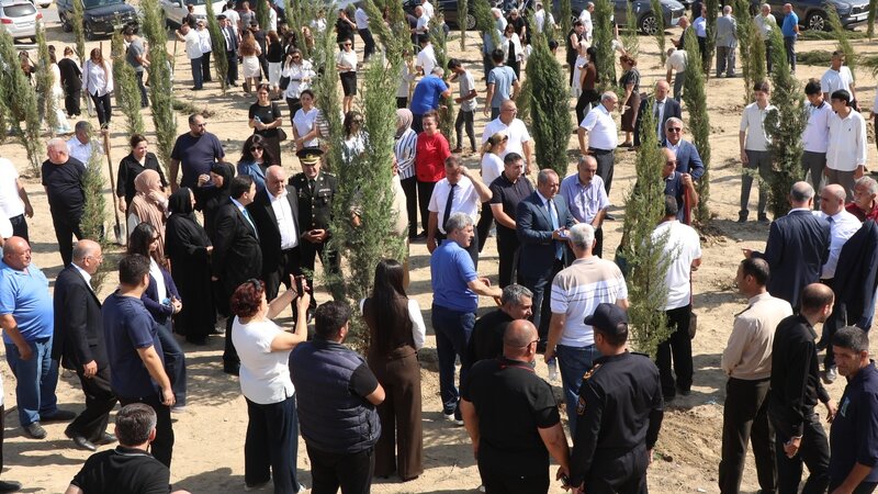 Suraxanıda ağacəkmə aksiyası və rəsm sərgisi keçirildi