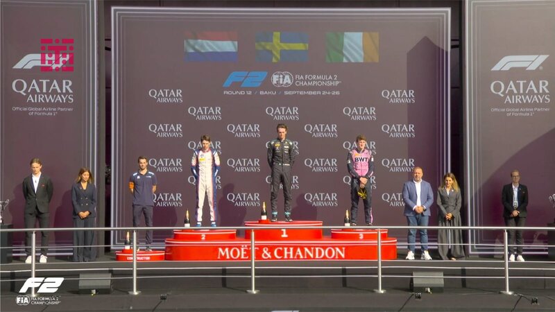 Formula 2: Bakı sprint yarışında qaliblər mükafatlandırıldı