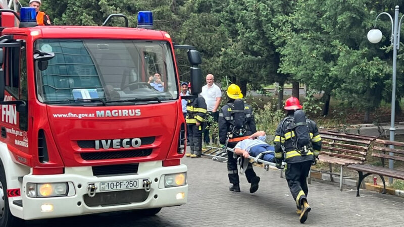FHN-in Dövlət Yanğından Mühafizə Xidməti yanğın-taktiki təlim keçirib