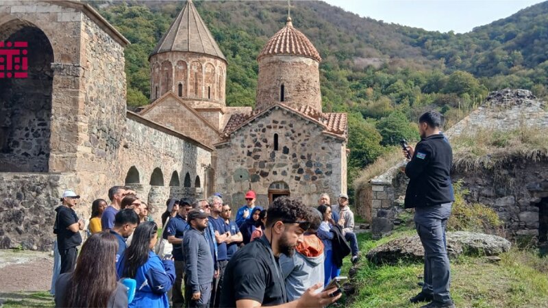 Beynəlxalq səyyahlar Xudavəng monastır kompleksini ziyarət ediblər