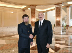 Prezident İlham Əliyev Ramzan Kadırovu qəbul edib -