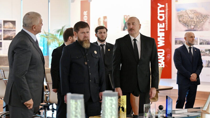 İlham Əliyev və Ramzan Kadırov “Bakı Ağ Şəhər”də olublar - FOTO