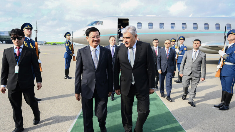 Laos Prezidenti Azərbaycana rəsmi səfərə gəlib