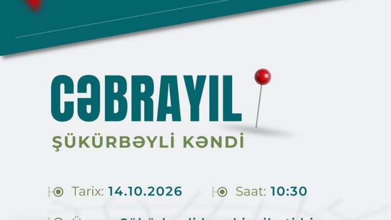Cəbrayılın Şükürbəyli kəndində əmək yarmarkası olacaq