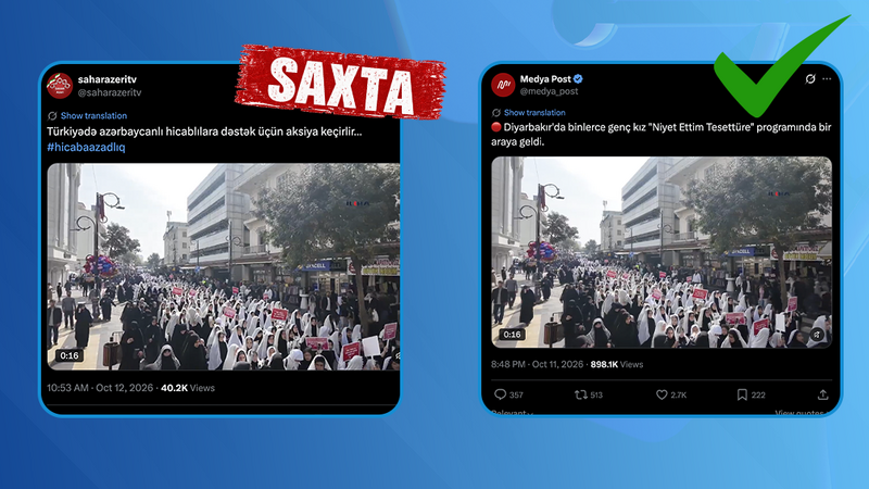 MEDİA: İranın "Səhər" kanalı Azərbaycan əleyhinə saxta xəbərlər yayır