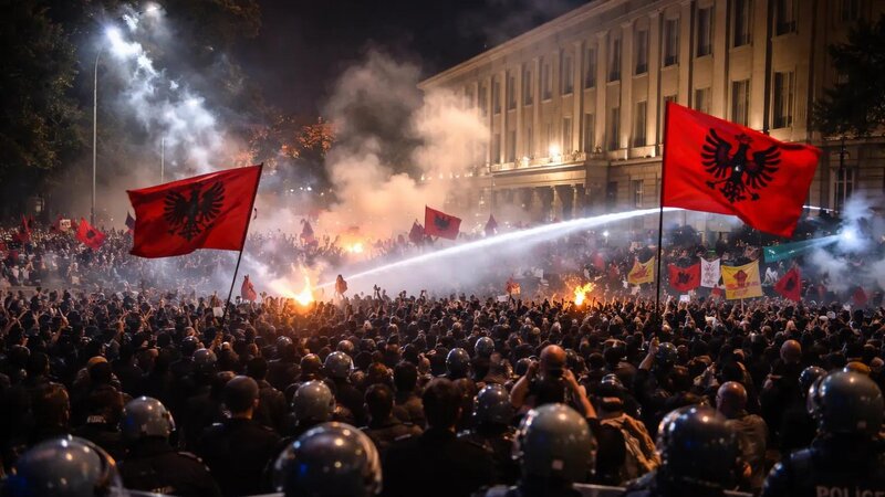 Albaniyada etirazlar iğtişaşa çevrildi: