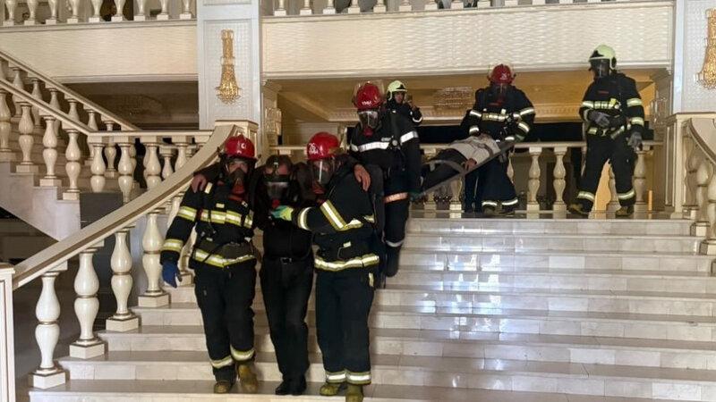 FHN-in Dövlət Yanğından Mühafizə Xidməti yanğın-taktiki təlim keçirib