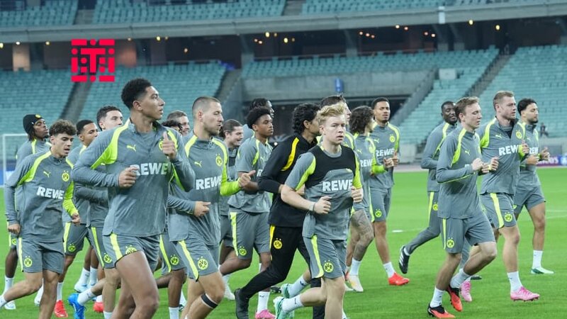 “Borussiya Dortmund” Bakı Olimpiya Stadionunda məşqə çıxdı