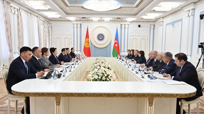 Sahibə Qafarova Qırğız Respublikası Joqorku Keneşinin sədri ilə görüşüb