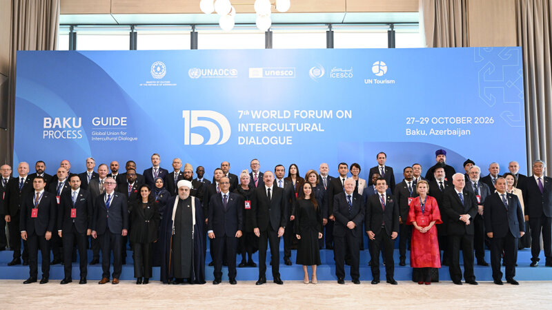 İlham Əliyev VII Ümumdünya Mədəniyyətlərarası Dialoq Forumunun açılışında çıxış edir -