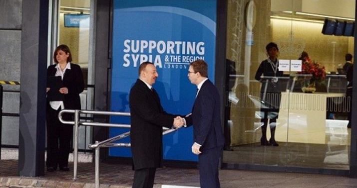 İlham Əliyev Londonda "Suriyaya və regiona dəstək" konfransında