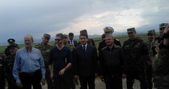 Ermənilərin Tərtərə atdığı fosforlu mərmi attaşelərə göstərildi - FOTO