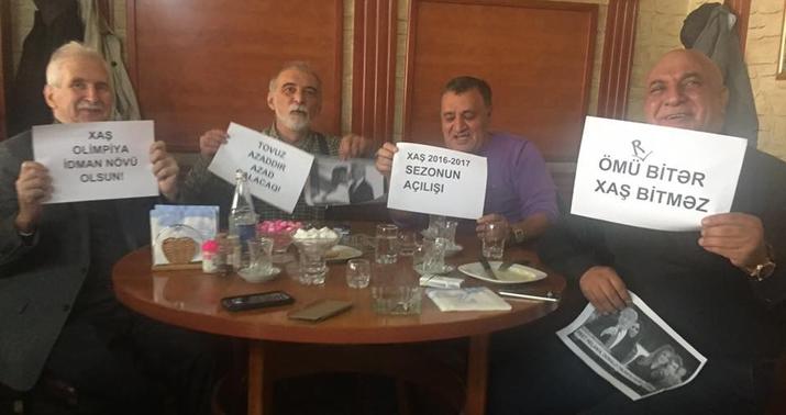 Əski müsavatçılar xaş qonaqlığında - FOTO