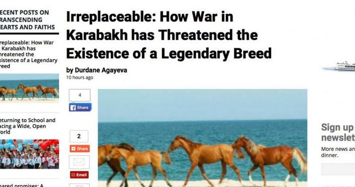 “The Jewish Journal”Qarabağ atlarından yazdı