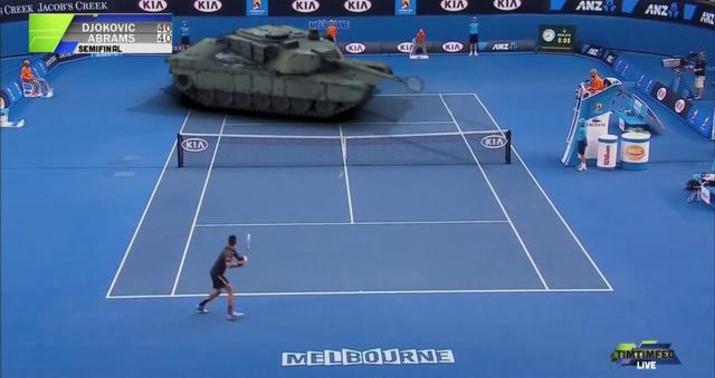 60 tonluq tankla tennis - VİDEO