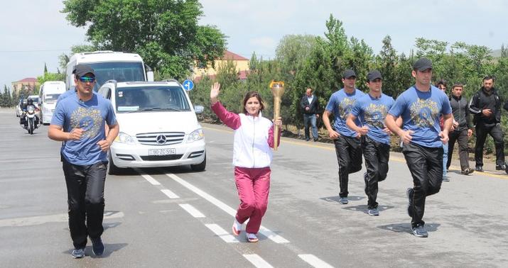 Avropa Oyunlarının məşəli Şirvanda - FOTO
