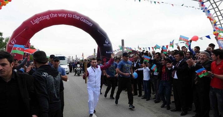 Avropa Oyunlarının məşəli İmişlidə - FOTO