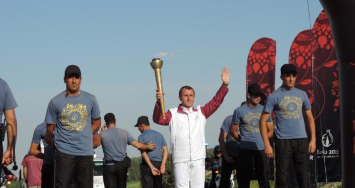Birinci Avropa Oyunlarının məşəli Xızıda - FOTO