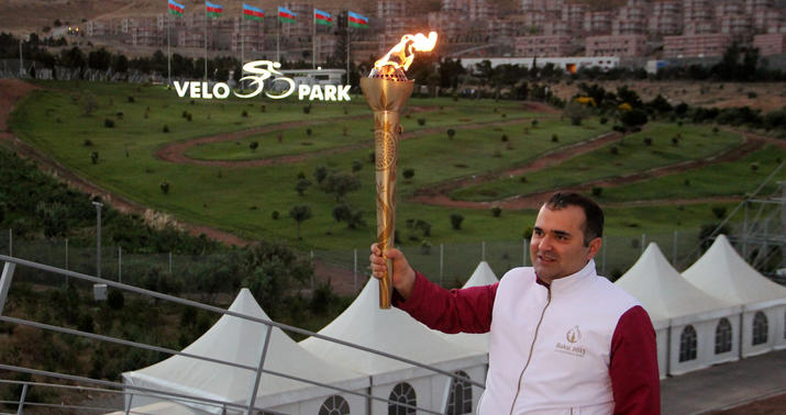 Məşəl velosiped yarışlarının keçiriləcəyi idman obyektlərində - FOTO