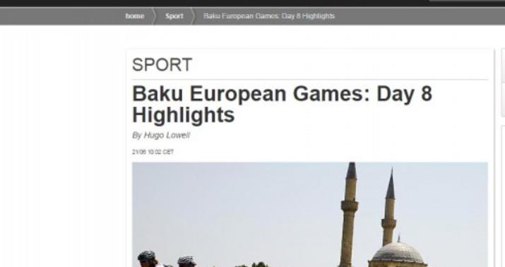 “Euronews” Avropa Oyunlarından reportaj hazırladı