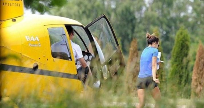 Məhşur futbolçunun arvadı çörək almağa helikopterlə getdi - FOTO