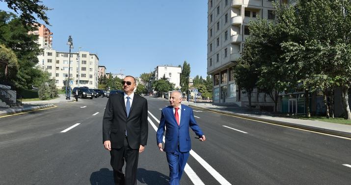 Prezident Bakının bəzi küçələrindəki vəziyyətlə tanış olub