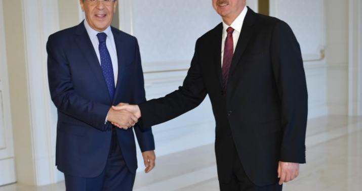 İlham Əliyev Rusiyanın xarici işlər nazirini qəbul etdi